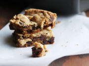 Chocolate Chunk Blondies are easy to make.