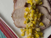 Amanda Voisard/Washington Post
Smoked Pork Loin With Corn Salad is a summer version of a hearty winter meal.