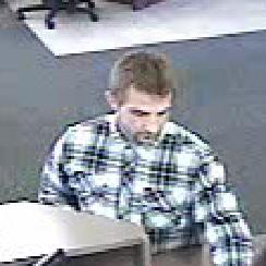 Police are seeking this man in connection with today's Camas U.S. Bank Robbery. He is described as a white male in his mid-late 20's with a medium build - 5 feet 8 inches tall and 150 pounds.