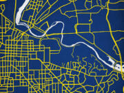 A map of the University of Michigan.