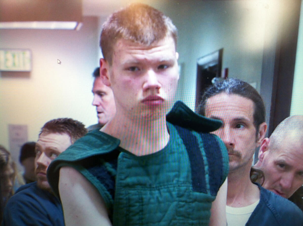 Luke M. Love, 18, is pictured at his first appearance March 21 in Clark County Superior Court. He was sentenced to 25 days on work crew for making a Feb.