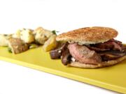 Grilled Steak and Portobello Mushroom Sandwiches.