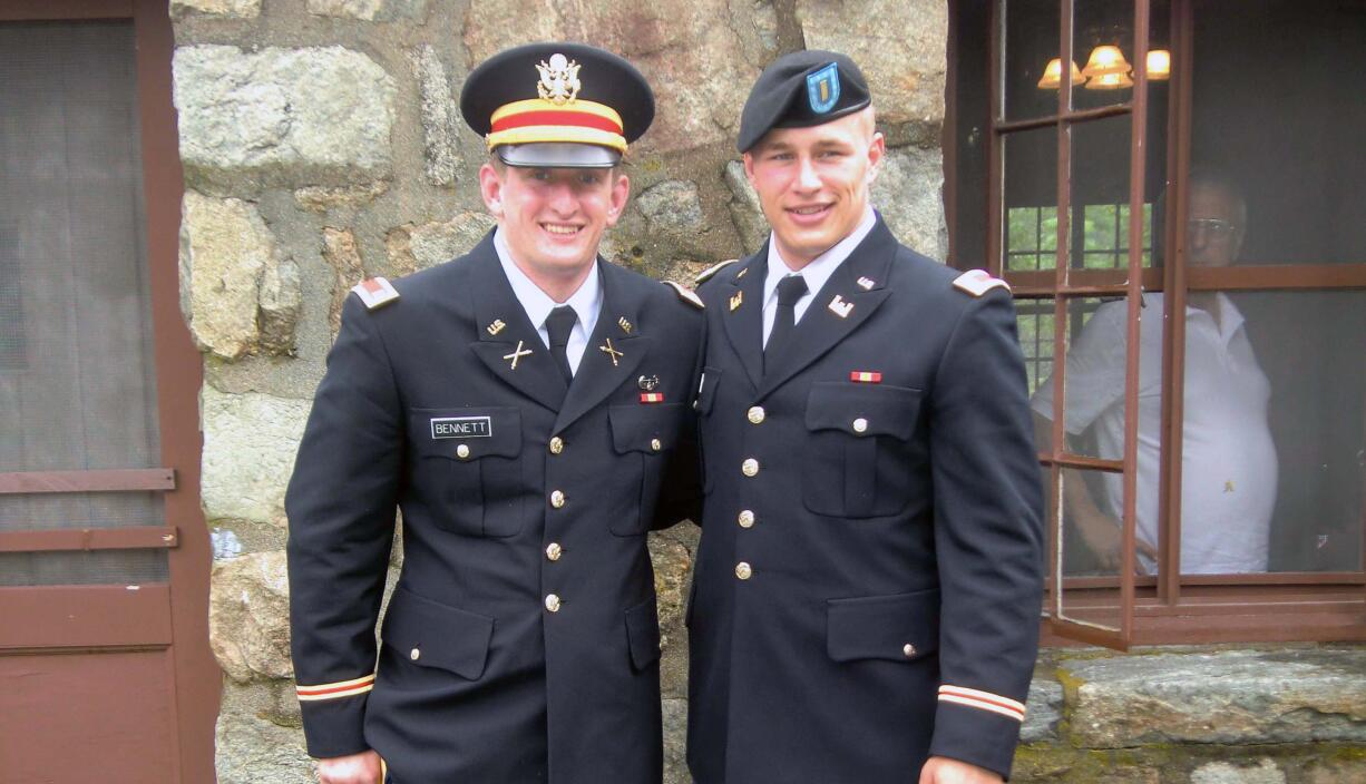 Kyle Schlauch (right) of Washougal graduated from the United States Military Academy on May 26.