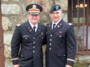 Kyle Schlauch (right) of Washougal graduated from the United States Military Academy on May 26.