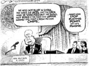 Editorial Cartoon: McCain's poker face