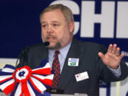 The Columbian files
Sen. Don Benton, R-Vancouver, speaks during a 2000 Republican Party rally.