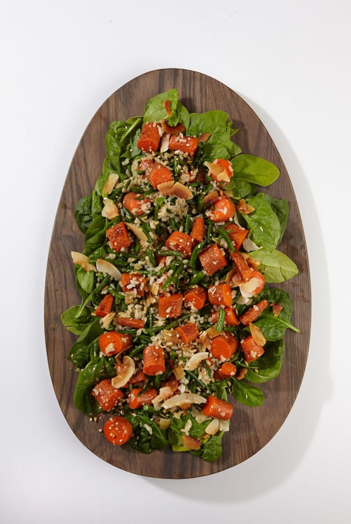 Roasted Carrot, Green Bean and Coconut Salad.