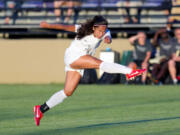 Eryn Brown, of Camas, delivered three goals and two assists to help the Portland State University women's soccer team beat New Mexico State 7-0 Sept. 1, in the UNLV Tournament.