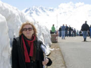 Late Columbian reporter Kathie Durbin works a story in May 2011 at Mount St.