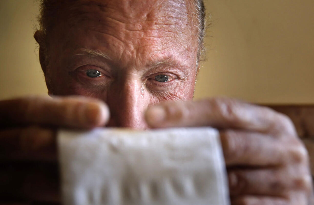 During lunch at a restaurant in Escondido, Calif., George Souliotes tears up at the memory of those who got him released from prison after almost 17 years behind bars.