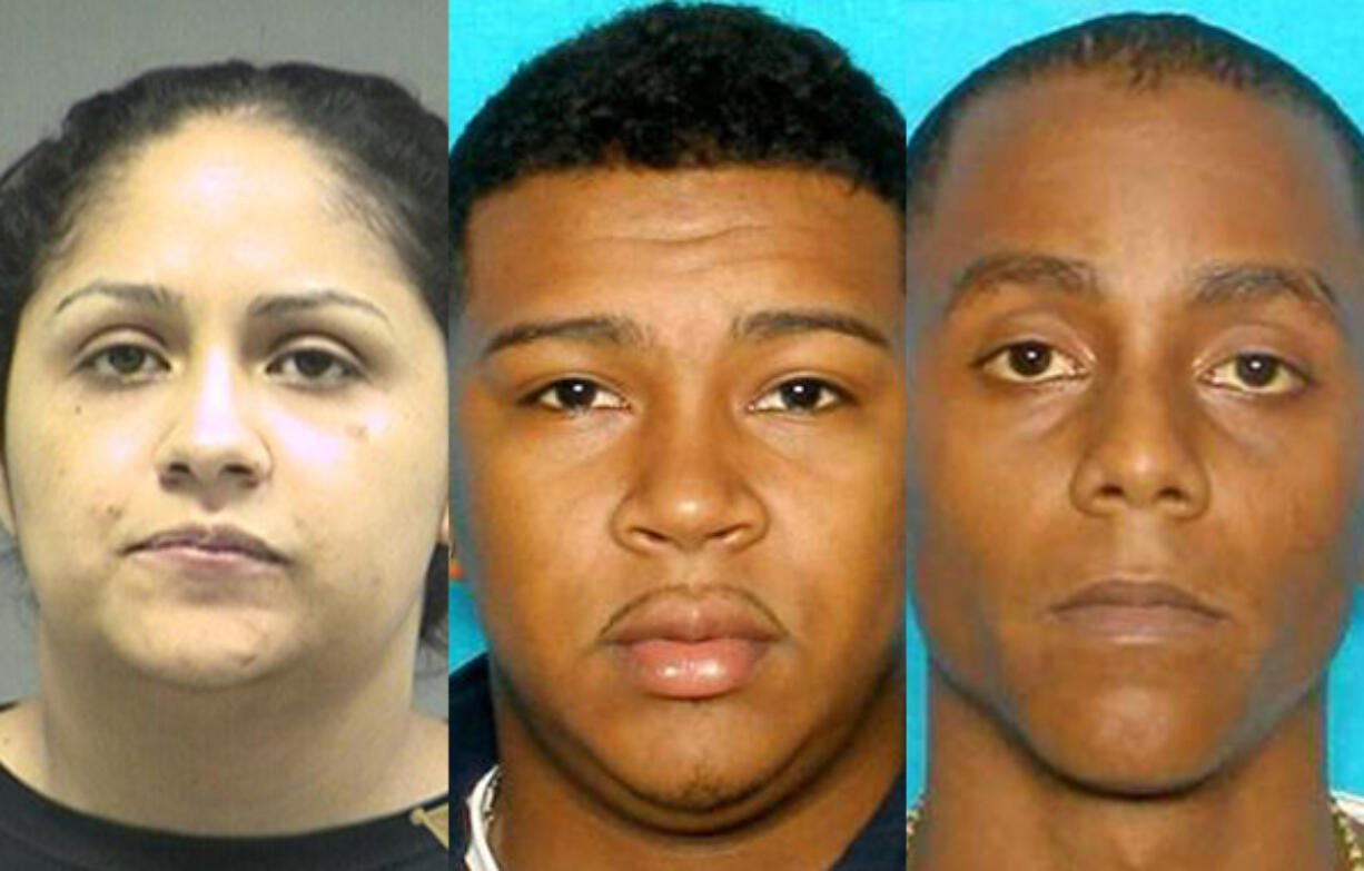 From left: Ana Maria Gutierrez, 32; Rodney Portocarrero Riascos, 18; and Deenys Yossimar Ramos.