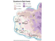 Click the image below to enlarge this map of elevations in Clark County.