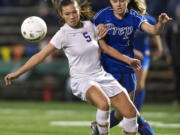 Columbia River's Kira Kallem (5) was a freshman on the junior varsity team the last time the Chieftains won the girls soccer state championship.