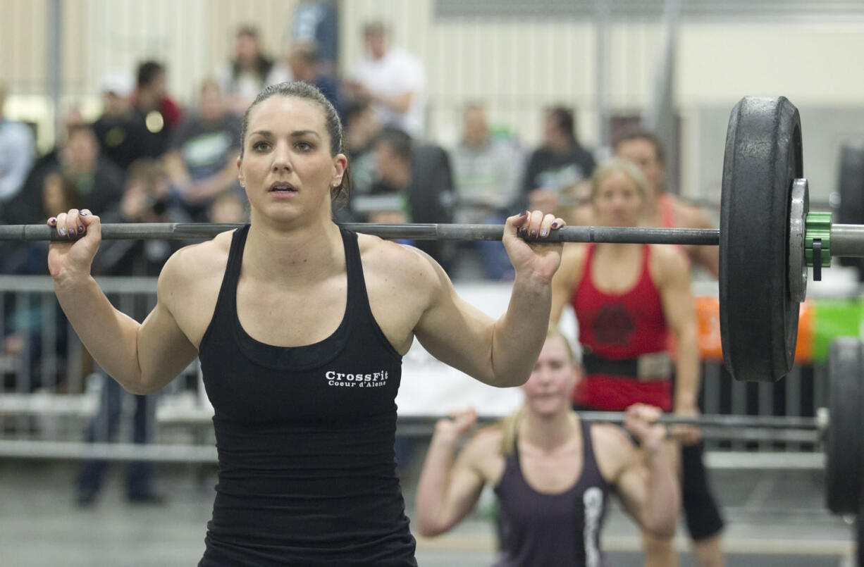 Katie Ziegler competes in the weight lifting event in the 2015 CrossFit Fort Vancouver Invitational. The event will be returning to the Clark County Event Center in Ridgefield in January 2016.