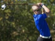 Mountain View's Taylor Smith tees off at Tri-Mountain Golf Course, where he hopes to return to next May at the 3A state tournament.