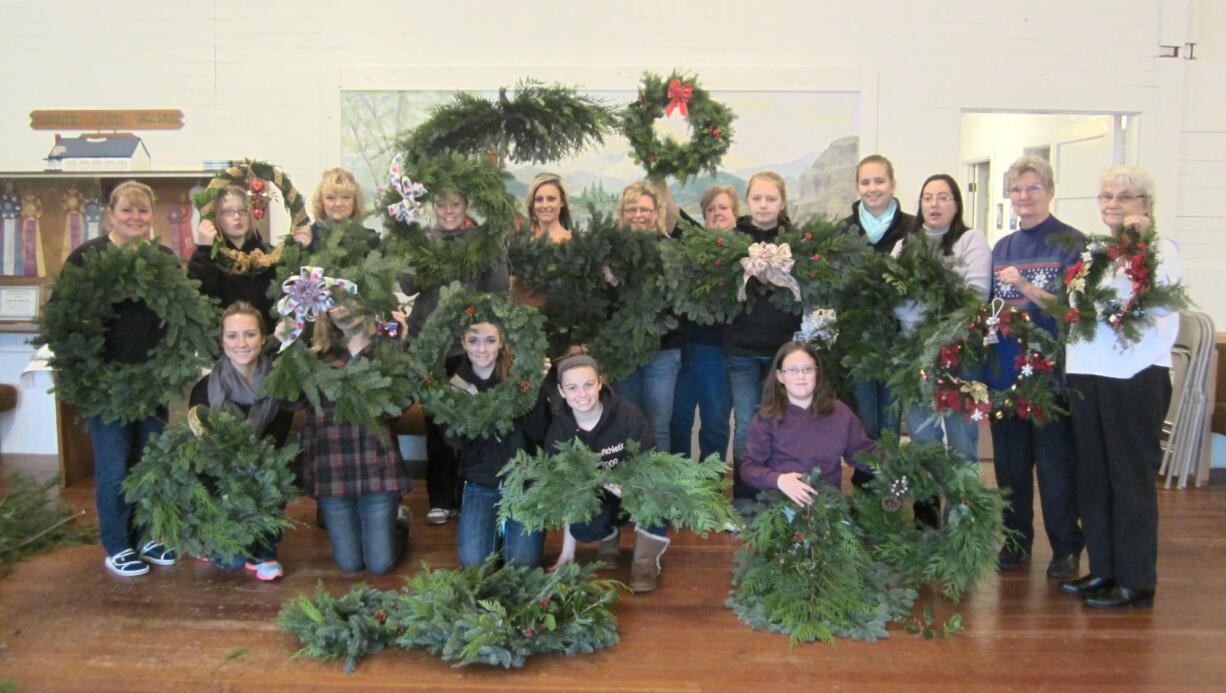 Fragher Lake: Wreath Day at Fragher Lake Grange.