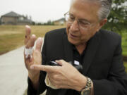 Doctors removed what was left of Gerry Matthieu's right pinky finger after a dog bit it off earlier this month.