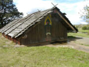 The Cathlapotle Plankhouse greets visitors near the entrance of the Carty Unit trail at the Ridgefield Wildlife Refuge.