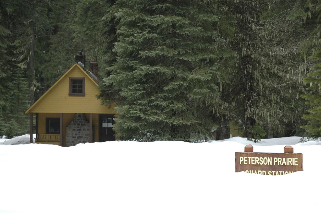 Peterson Prairie Guard Station, built in 1926, burned to the ground Monday night.