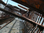 Courtesy of Jim Delgado
Jim Delgado explores the remains of the Ambassador, a clipper ship that was launched in 1869 and ran aground in Chile in 1896.