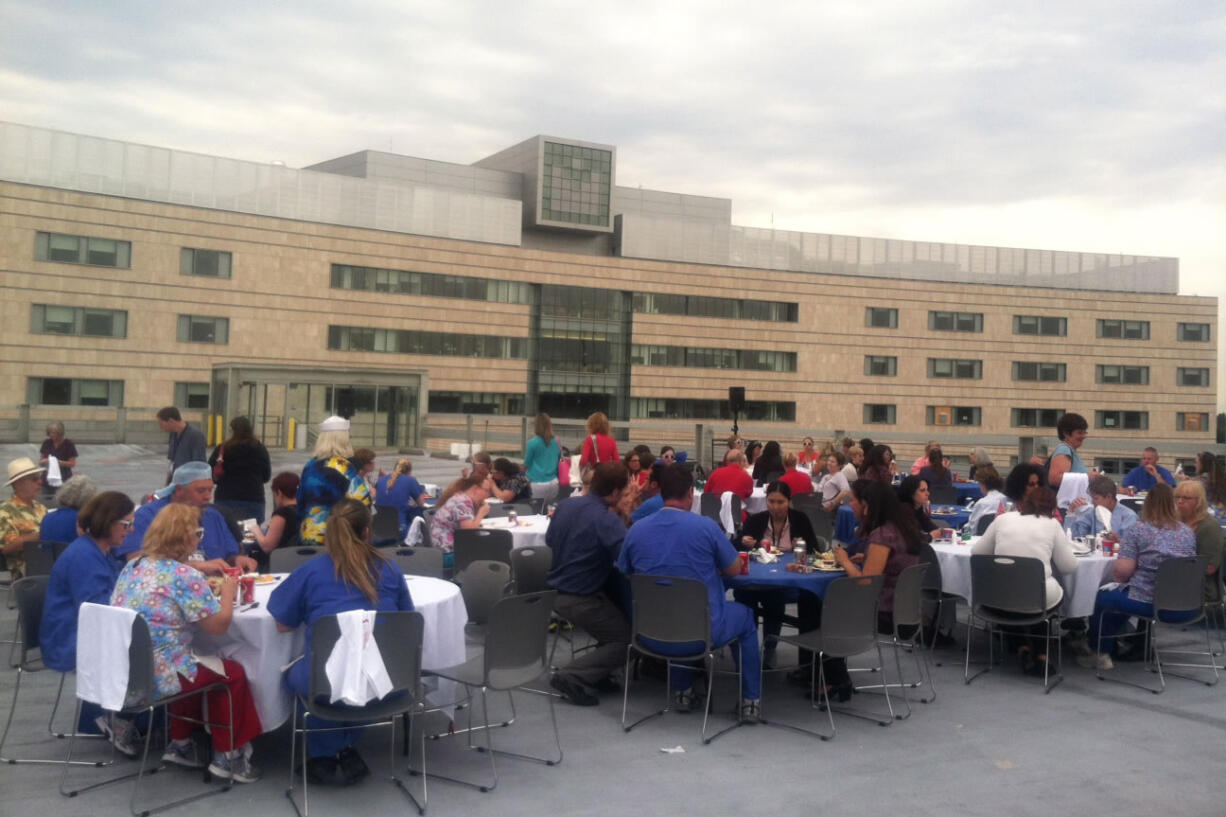 Salmon Creek: Staff and volunteers of Legacy Salmon Creek Medical Center celebrate the hospital's eighth anniversary on Aug.