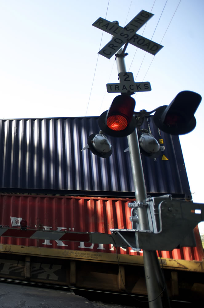 The Felida crossing has signals and arms that lower to keep drivers off the tracks.