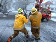 Clark Public Utilities line workers at work in New Jersey.