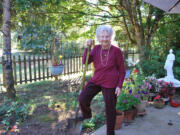 Louise Heberling works in her Vancouver garden.