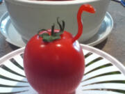 Sunnyside: Kevin Flinn's backyard garden produced this Roma tomato that resembles a swan.