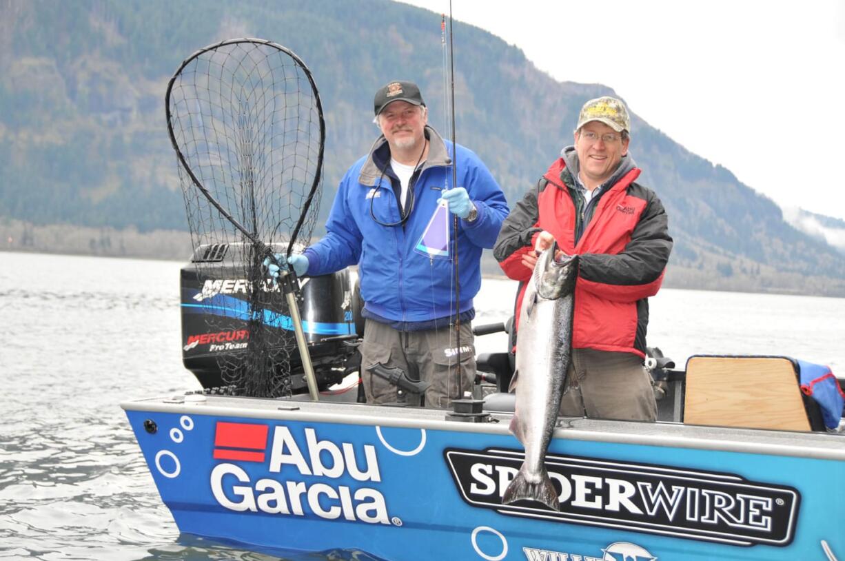 John Weinheimer of Carson with a spring chinook caught in the Columbia River Gorge.