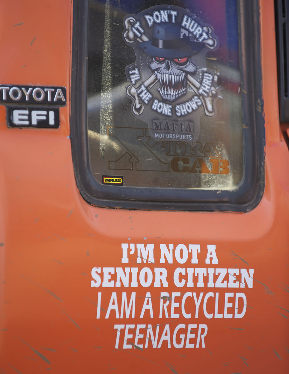 Bob Miller's truck is a Toyota chassis powered by a 383-cubic-inch Chevrolet V-8.