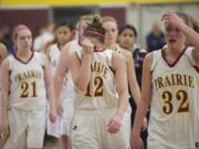 Prairie girls leave the court after a season-ending loss to Bellevue.