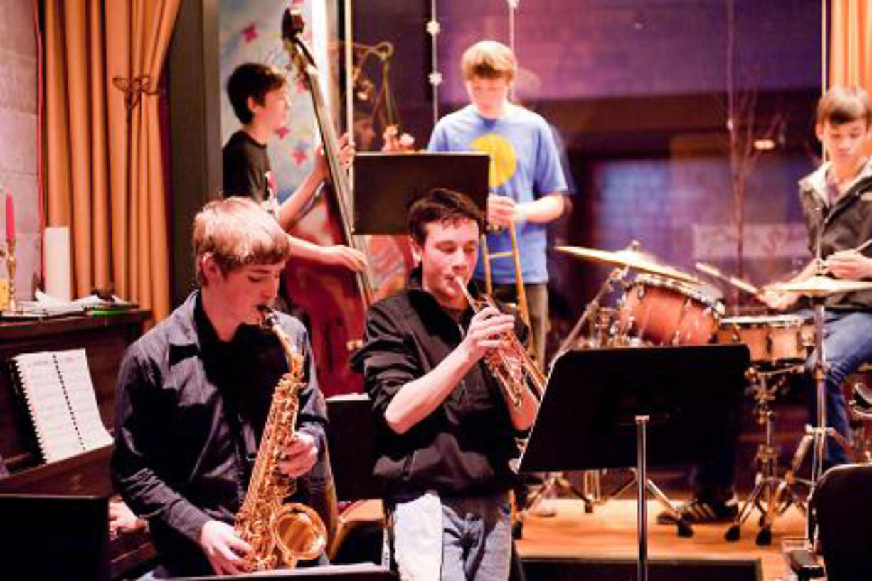 A jazz combo from Vancouver School of Arts and Academics performs at Niche in February 2012.