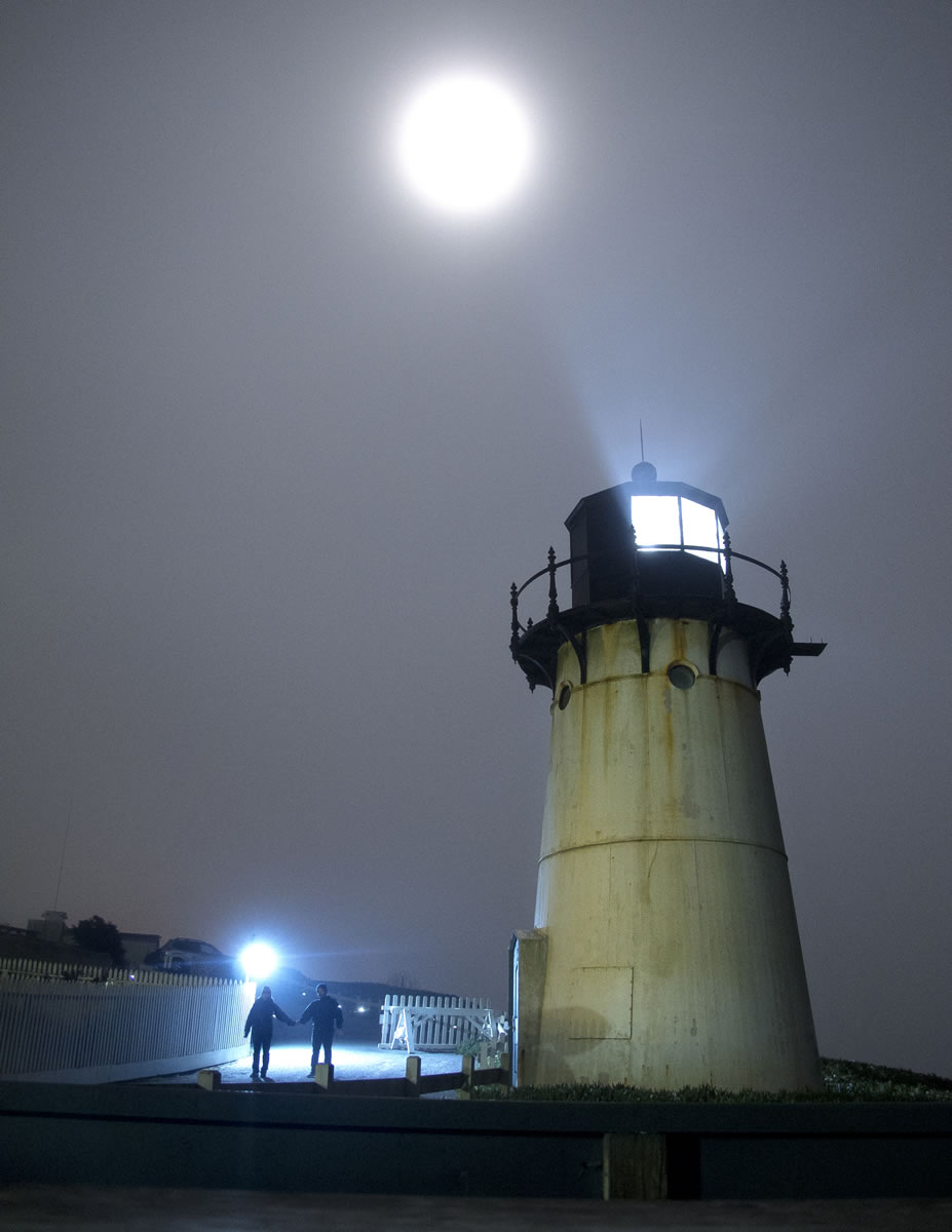 Photographer Zachary Kaufman used a self-timer and available light at the scene to shoot this self-portrait of himself and his wife Sara Kaufman on April 22 at the Point Montara Lighthouse, near Half Moon Bay, Calif.