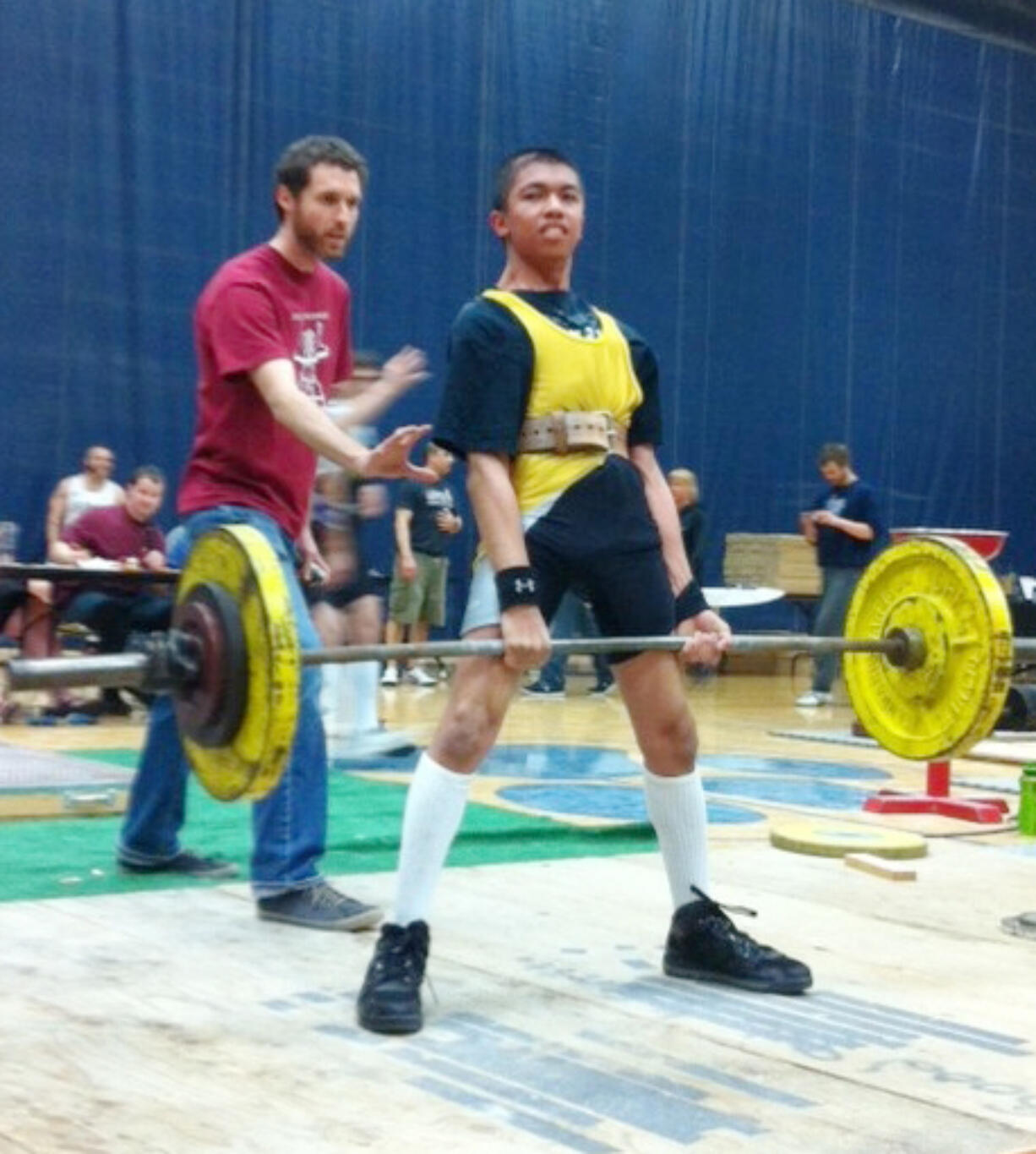 Harney Heights: Powerlifter Brian Saborboro gives it the old WSSB try.