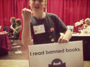 Uprise Books
Sam Ellis, 13, helps hawk Uprise Books at Wordstock in Portland in 2012.