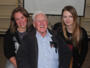 Battle Ground: Battle Ground Public Schools crossing guard Gene Townsend is honored at his retirement party Nov.