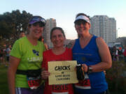 Robin Wild, Cheryl Wandro and Shelly Atwell are Clark County women who completed the Long Beach (Calif.) Half Marathon on Sunday and are entered in Sunday's Girlfriends Half Marathon in downtown Vancouver.