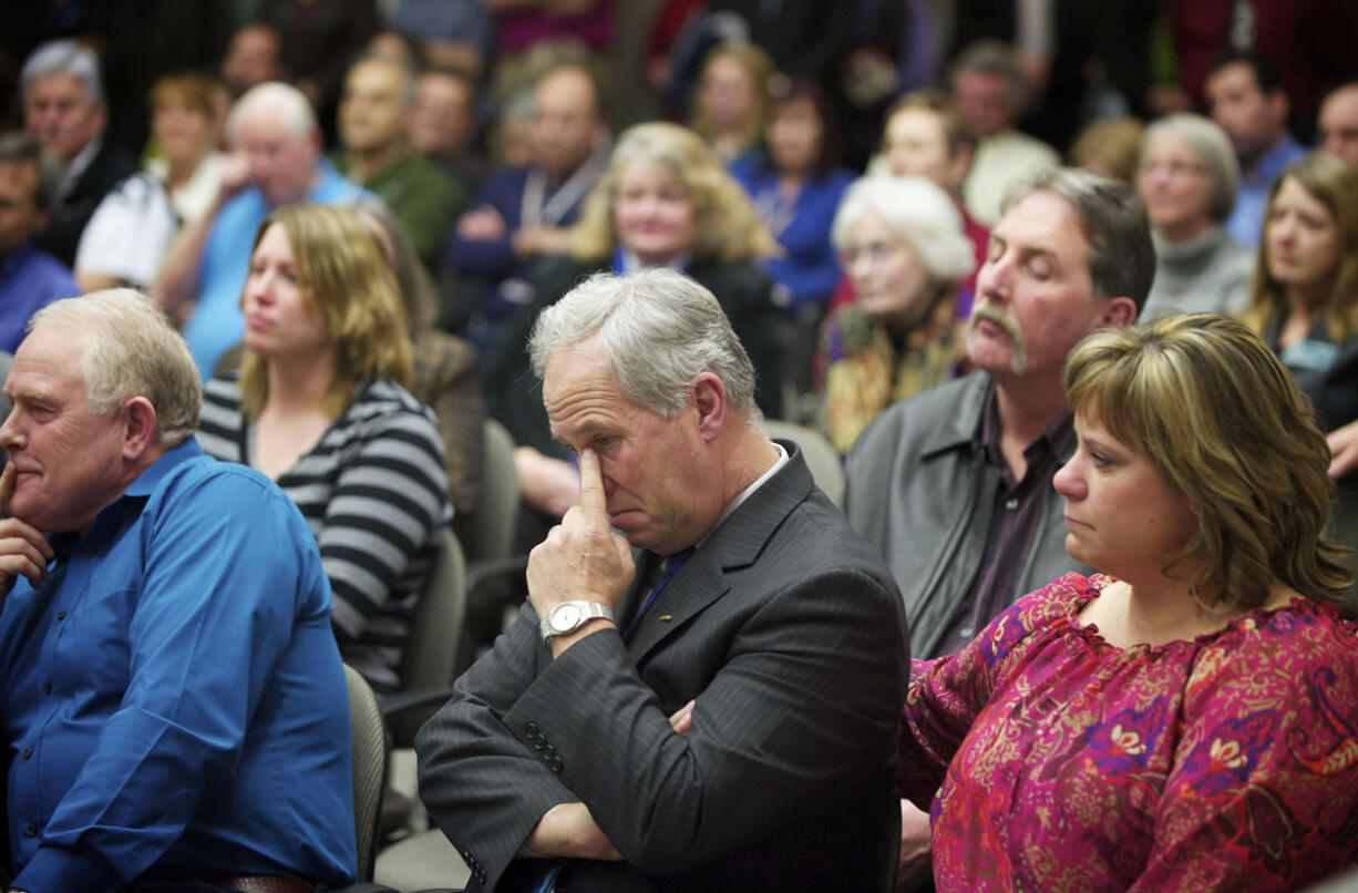 Clark County Commissioner Marc Boldt was emotional as members of the public thanked him for his service during an open house on Wednesday.