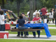 Salmon Creek Park at Klineline Pond, which drew plenty of picnickers on June 14, 2009, is again -- as of this month -- free of parking fees.