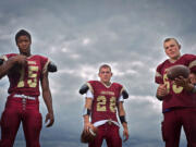 Prairie's trio of wide receivers (from left) Colton Prestwich, Nick Gawley and Jason Bracken are looking to continue Prairie's winning ways.