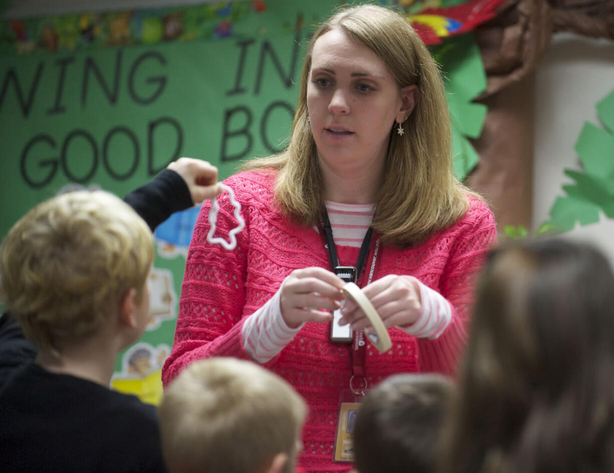 Erika Stauffer attended Cape Horn-Skye School as a girl. Now she teaches second grade at her old school.