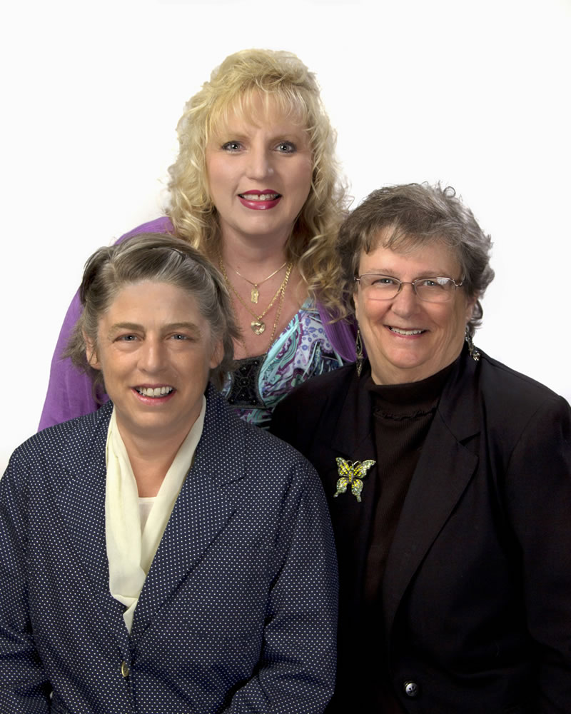 Columbia River Mental Health Services Homeless Employment Navigators Program Manager Vicki Salsbury, center, and her staff, Mary Morris, left, and Judy Sunshine, right.