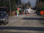 Crews work on a county project on Northeast 88th Street in December 2015.