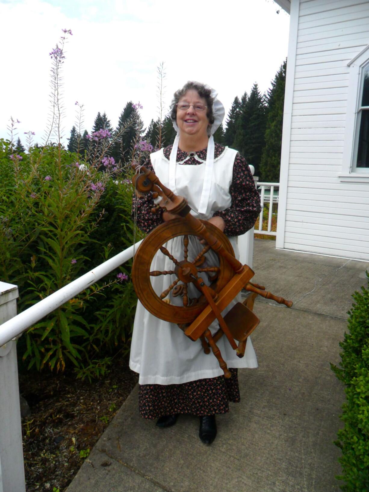 Amboy: Sandra Ferneding demonstrated her skills on the spinning wheel at the North Clark Folk Fest and Craft Show on Aug.