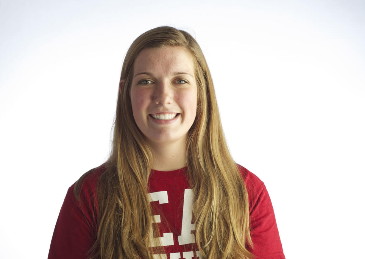 Karlee Lubenow, of Prairie, is The Columbian's All Region Volleyball athlete of the year in the studio on Tuesday December 4, 2012.