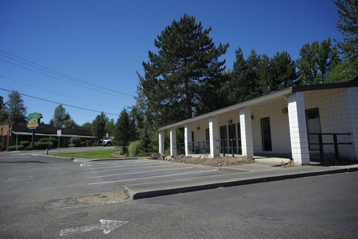 The former First Independent Bank building at the corner of Northwest Pacific Highway and West Fourth Street in La Center was slated to become the new city hall.