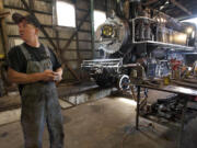 Locomotive engineer Luke Johnson leads the restoration team that has been working on the Chelatchie Prairie Railroad's 1929 steam locomotive.