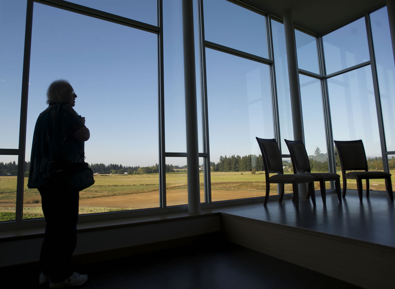 Julia Rosenstein, of Vancouver, stands inside the new Kol Ami synagogue on Thursday.