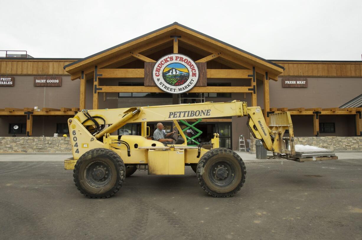 Construction work is nearing completion on the new Chuck's Produce and Street Market store at 2302 N.E.